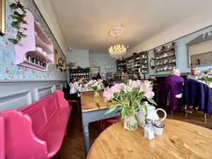 Café interior   at Annies Tea Room in Liverpool