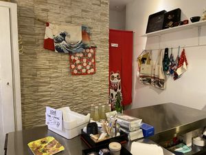 Some seatings behind the table  at Tokyo Taiyaki Story in The Hague