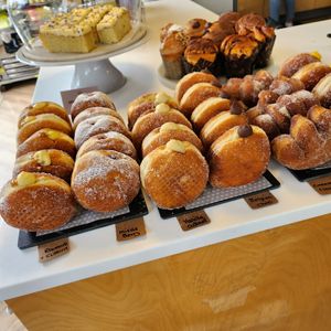 Amazing range of vegetarian doughnuts at Kitchen on the Corner in Swindon