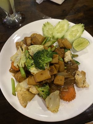 Pad see ew with tofu   at Ali Baba in Krabi