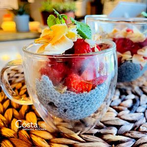 Fresh Chia Pudding from our #Organic Meal Service from Costa Organic Kitchen & Bar Downtown Delray Beach!⁠
🌱 Ask us about preparing your weekly meals! 561-501-6115⁠ at Cósta by OK&M in Delray Beach