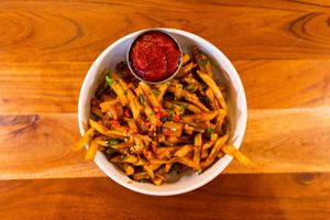 Tamarind fries are like a party in your mouth!  at Cultivate Plant-Based Eatery in Rahway