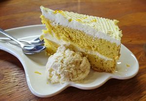 Lemon cake at Romeo and Vero Vegan Butcherie and Restaurant  in Cape Town