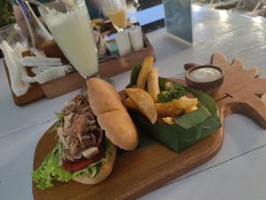 Pulled jackfruit sandwich at SALT in Amed