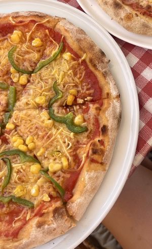   at Dolphin Pizzas in Symi