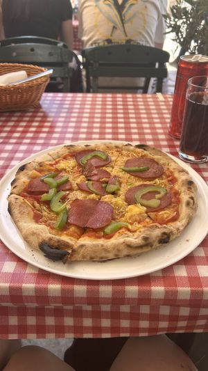   at Dolphin Pizzas in Symi
