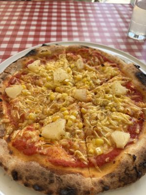   at Dolphin Pizzas in Symi