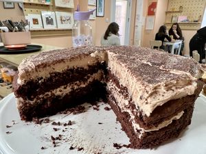 Vegan Chocolate cake   at Second Home Studio + Cafe in Aberdeen