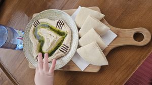 Wee impatient hand.... at Radio Sabich in Tenerife