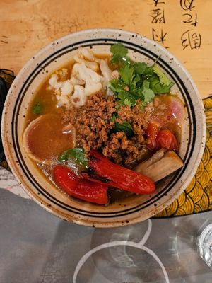 Vegan tomato at Menya Kanemaru Golden Ramen in San Francisco