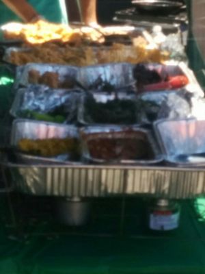 prep area at Sonoma County VegFest 8/12/17. at Southern Fried Vegan BBQ in Los Angeles