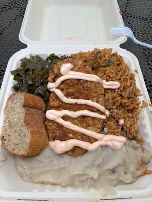   at Southern Fried Vegan BBQ in Los Angeles