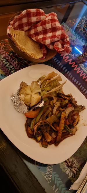 Vegan fajita (ask for vegan!) at 2012 Espacios Mayas y Algo Mas in Merida