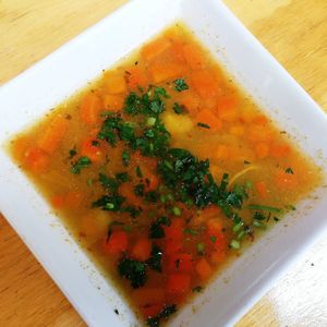 soup of the day at Vegarden in Medellin