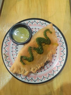 empanada at Vegarden in Medellin