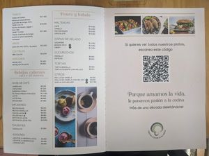 Menu 3 at Vegarden in Medellin