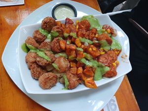 Papas paisas, deliciosaaas, 10/10 at Vegarden in Medellin
