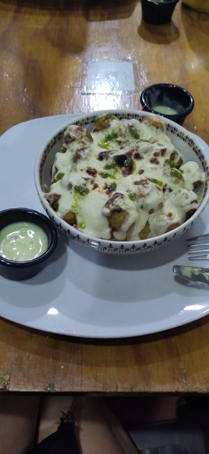 Papas criollas gratinadas at Vegarden in Medellin
