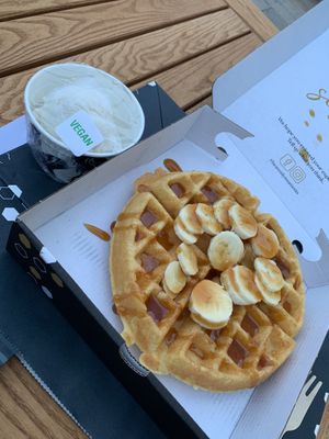 Banoffee Waffel   at Heavenly Desserts in Liverpool