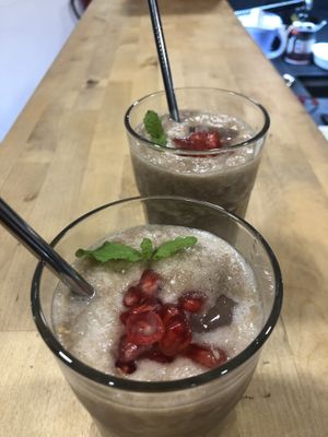 Roma and banana lemonade 1,5€  at Veganicelos in Setubal