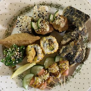 Sushi platter   at Neko Vegan House in Penang