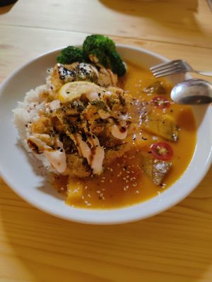 Curry rice at Neko Vegan House in Penang