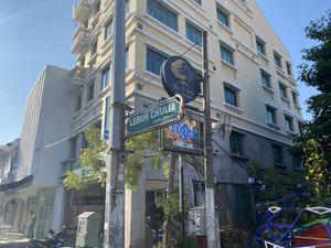 This is the cross street.  at Neko Vegan House in Penang