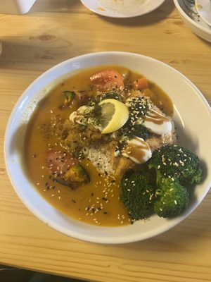 Kabocha curry rice   at Neko Vegan House in Penang