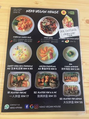 Menu   at Neko Vegan House in Penang