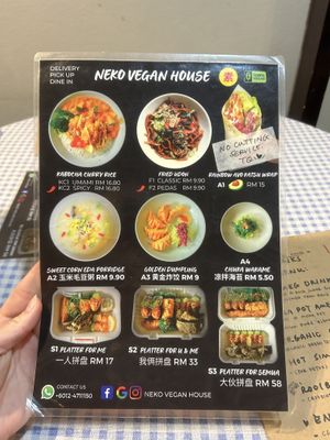 Menu March  at Neko Vegan House in Penang