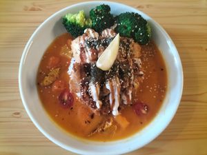 kabocha curry rice at Neko Vegan House in Penang