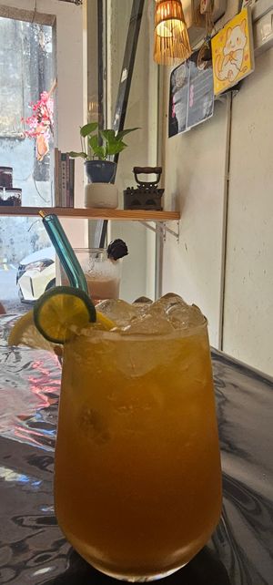 Fresh citrus juice- absolutely divine! at Neko Vegan House in Penang