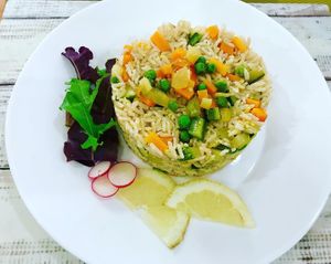 Vegan cantonese organic rice  at Raparossa Bistrot in Bologna