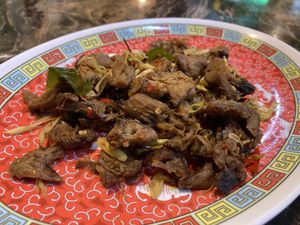 From the buffet - made from mushroom  at Thammachat Vegetarian Food ธรรมชาติ อาหารเจ พัทยาเหนือ in Pattaya