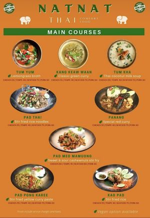Menu  at Natnat Thai Comfort Food in Amed