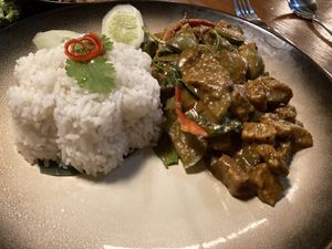Panang curry  at Natnat Thai Comfort Food in Amed