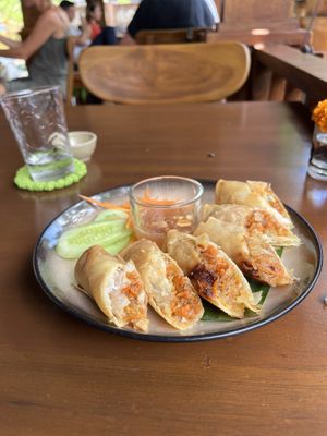Spring rolls (amazing)  at Natnat Thai Comfort Food in Amed