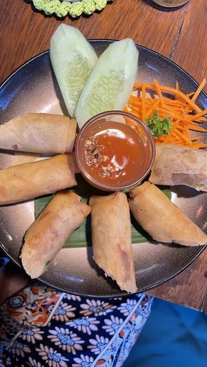 Spring rolls  at Natnat Thai Comfort Food in Amed