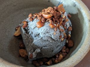 Sesame ice cream at Natnat Thai Comfort Food in Amed