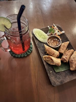 Spring rolls   at Natnat Thai Comfort Food in Amed