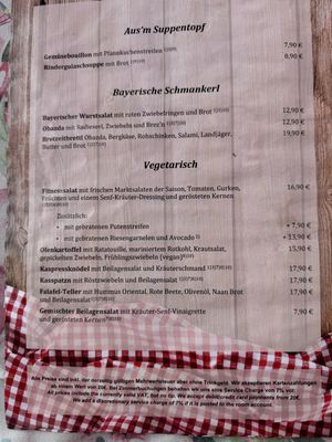 Vega(n) opties  at Biergarten Seehotel Schlierseer Hof in Schliersee