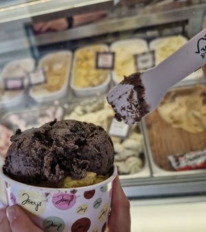 Oreo and mint choc chip at Joeys in Ilfracombe
