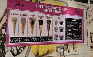 Prices at Joeys in Ilfracombe