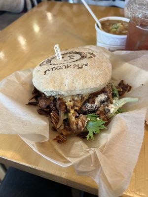 Brava burger  at G-Monkey in West Hartford