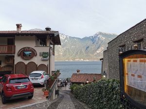 Tables at the bottom of the picture at Hotel Al Rio Se in Limone Sul Garda