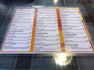 Menu at It's taste of India in Desert Hot Springs