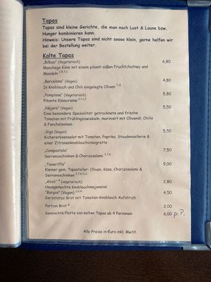 Cold Tapas  at Casa Nordica in Sassnitz