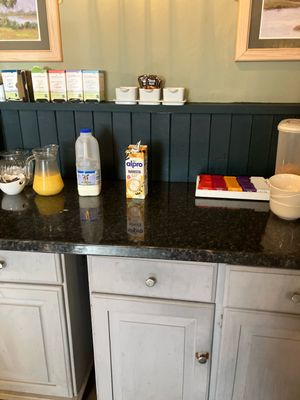 Oat milk at breakfast  at The Queens Hotel in St Bees
