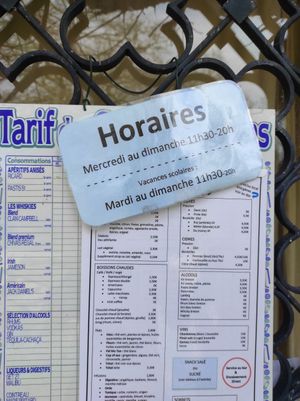 Schedule at l'Autre Rive in Berrien