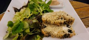 Vegan savoury cake at l'Autre Rive in Berrien